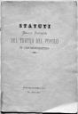 Gli Statuti della Società del Teatro (1873) - Gli Statuti della Società del Teatro (1873)