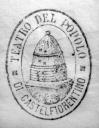 Il timbro con lo stemma della Società del Teatro del Popolo - Il timbro con lo stemma della Società del Teatro del Popolo