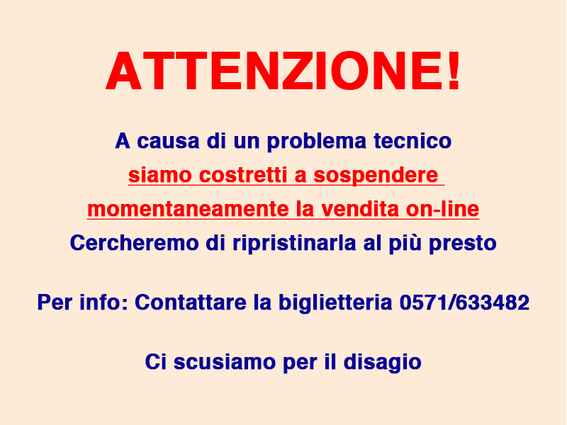 Sospensione vendita on-line