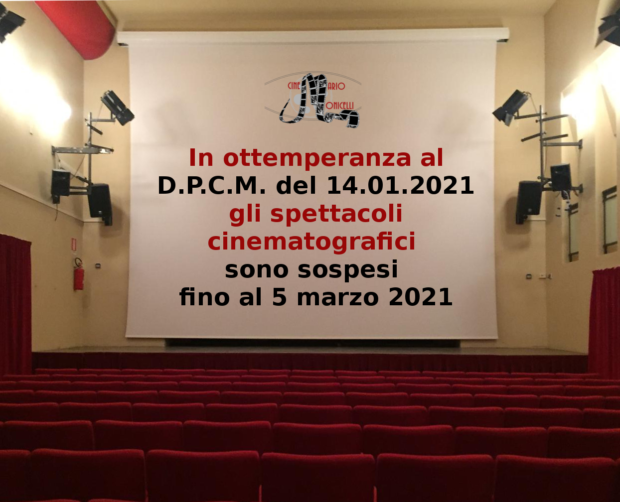 SOSPENSIONE PROIEZIONI - Informazioni