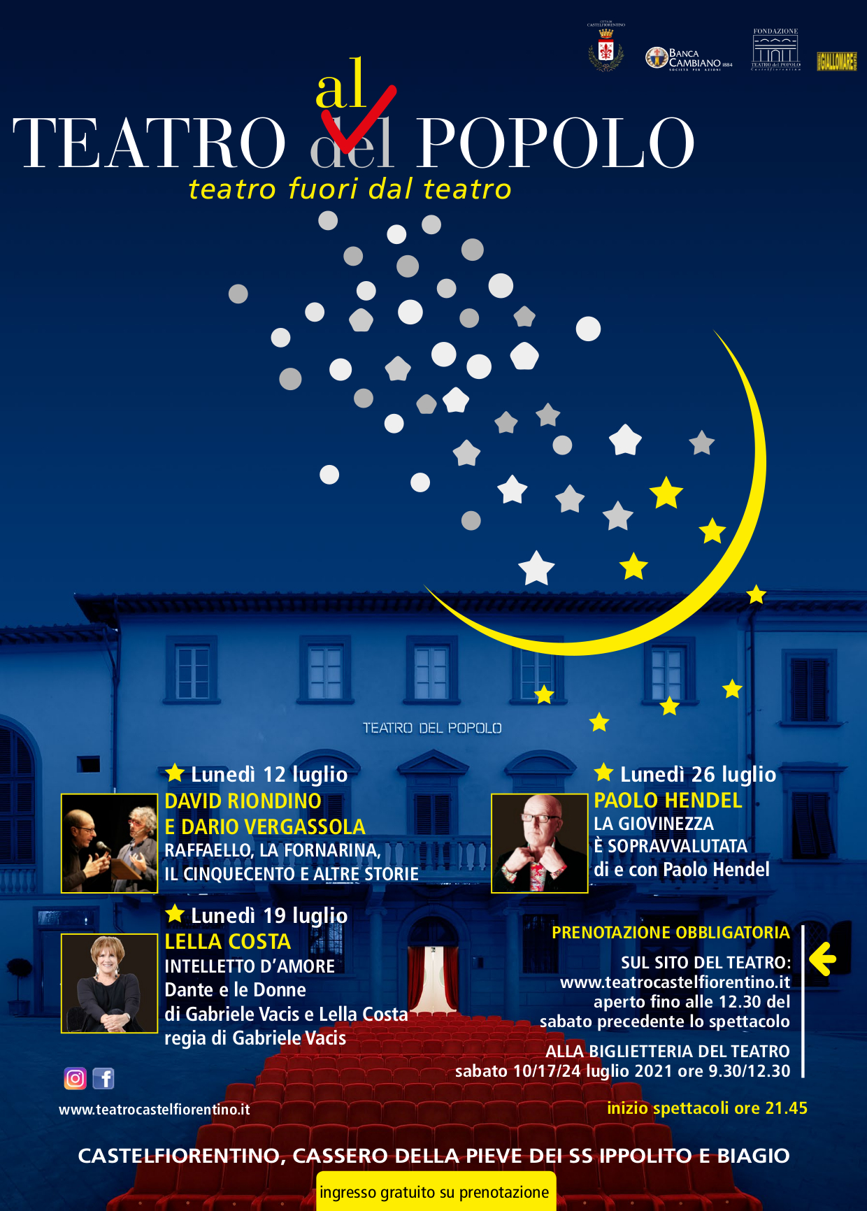 TEATRO AL POPOLO - IL TEATRO FUORI DAL TEATRO - 2021<br/>Cassero della Pieve dei Santi Ippolito e Biagio - Castelfiorentino